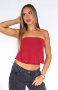 Meant To Amaze Strapless Top Berry