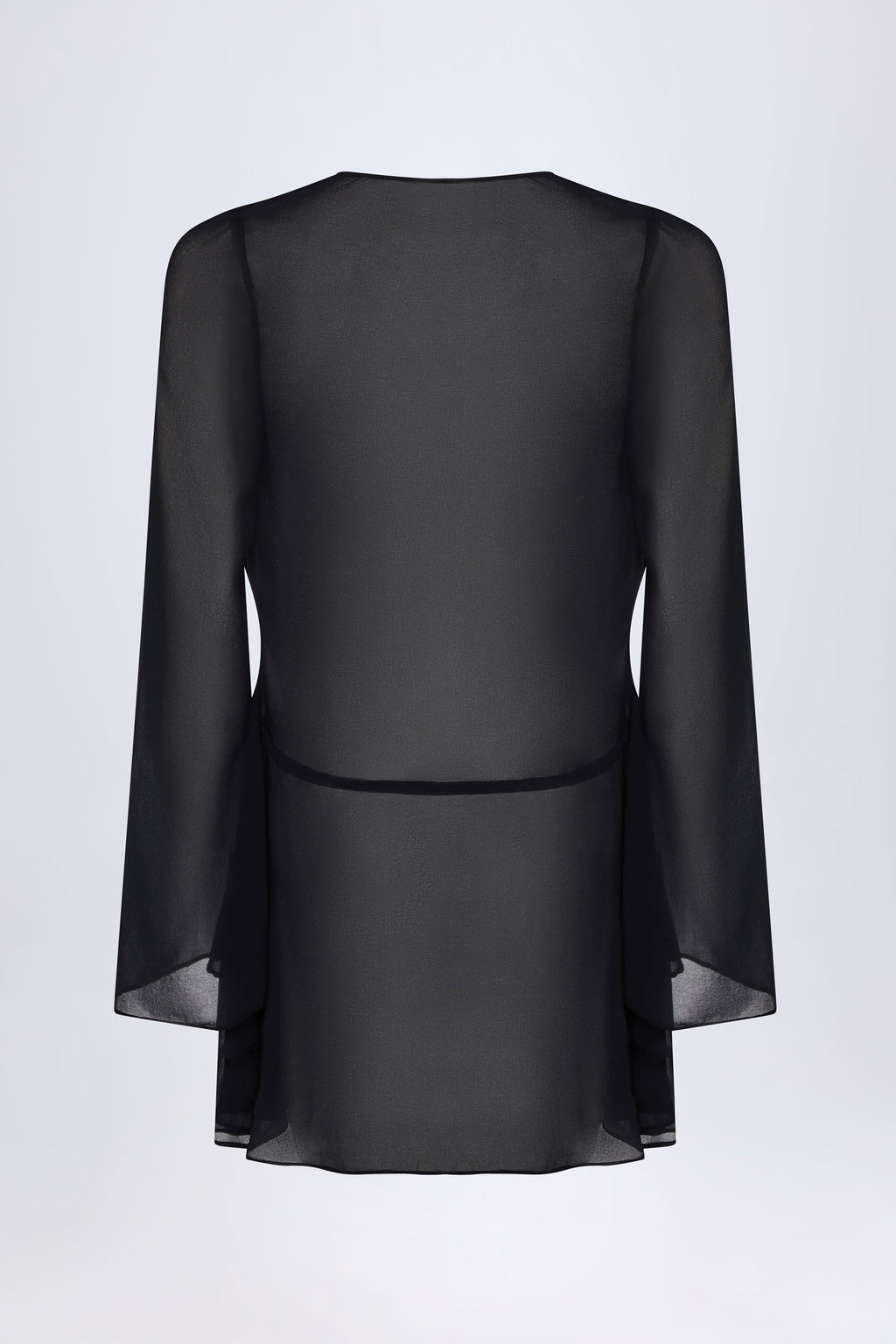 Cowl-Neck Mini Dress in Black