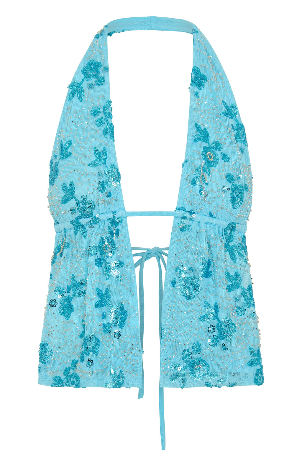 Capri Cove Beaded Top Baby Blue