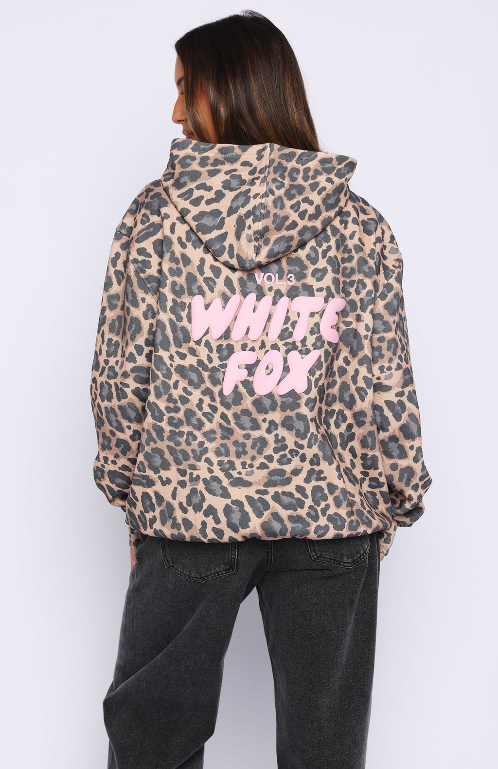 Offstage Printed Oversized Hoodie Dark Leopard