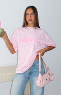 Offstage Printed Oversized Tee Posy Ditsy